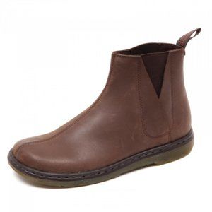 DR. MARTENS NOELLE Chelsea boot dark brown leather pull on WOMENS 8